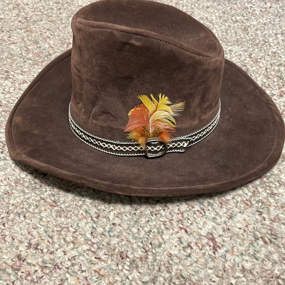 Vintage velvet cowboy hat